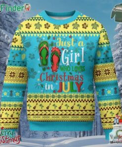 Just A Girl Who Loves Xmas In July Ugly Christmas Sweater