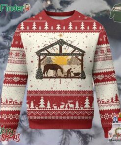 Xmas Western Ugly Christmas Sweater True Story Jesus Cowboy Nativity Scene