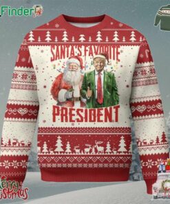 Xmas Trump Ugly Christmas Sweater Santas Favorite President
