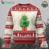 Funny Xmas Cat Ugly Christmas Sweater You Are A Meow One Mr Cat Green Cat