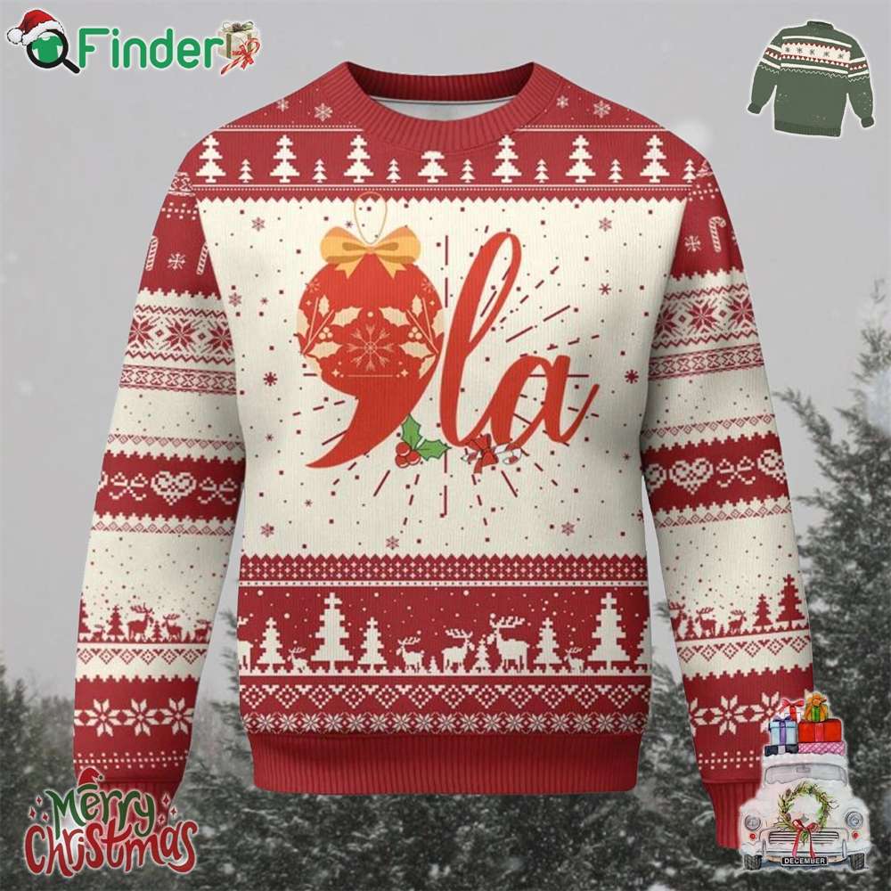 Funny Xmas Kamala Ugly Christmas Sweater Comma La Harris Bauble Funny Xmas Kamala Ugly Christmas Sweater Comma La Harris Bauble