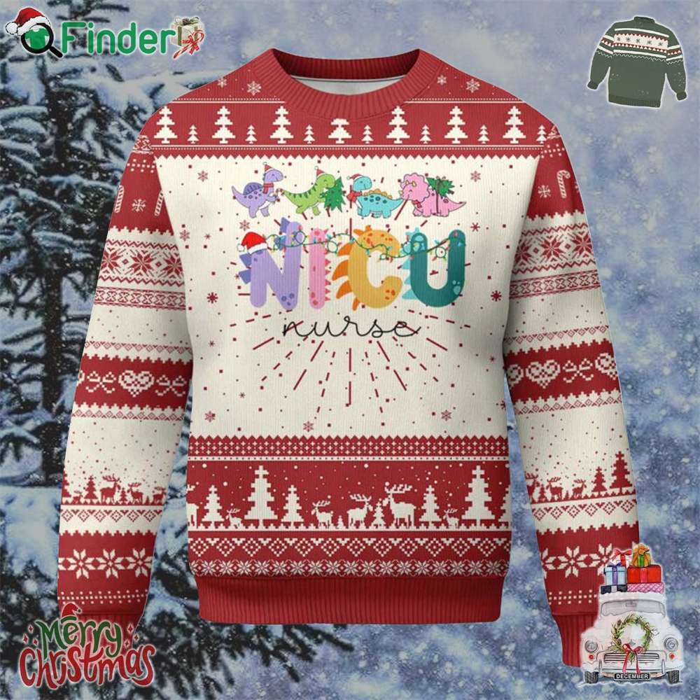 Nicu Nurse Christmas Ugly Christmas Sweater Xmas Light Neonatal Intensive Care Unit Nurse Appreciation Gift Dinosaur Nicu Nurse Christmas Ugly Christmas Sweater Xmas Light Neonatal Intensive Care Unit Nurse Appreciation Gift Dinosaur