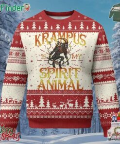 Xmas Krampus Is My Spirit Animal Ugly Christmas Sweater