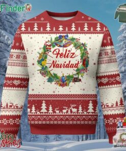 Xmas In Mexico Ugly Christmas Sweater Feliz Navidad Xmas Wreath