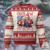 Xmas Trump Vance 2024 Ugly Christmas Sweater I Voting For The Outlaw And The Hillbilly
