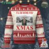 Funny Xmas Trump Ugly Christmas Sweater Ill Be Home For Xmas