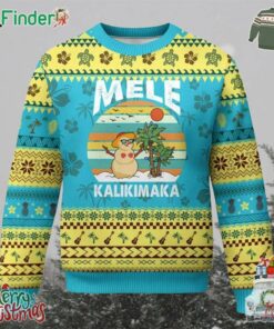 Mele Kalikimaka Hawaiian Ugly Christmas Sweater Beach Hawaii Xmas In July Tropical
