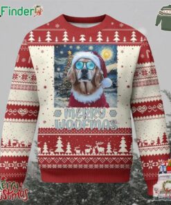 Funny Xmas Golden Retriever Ugly Christmas Sweater Merry Woofmas Christmas Starry Night Dog Lover