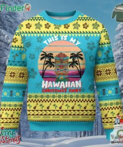 Xmas In Hawaii Ugly Christmas Sweater This Is My Hawaiian Tiki Retro Tropical Vibe