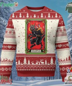 Xmas Krampus Ugly Christmas Sweater American Traditional Tarot Card