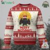 Mothman Xmas Ugly Christmas Sweater Funny Merry Mothmas Cryptid Santa