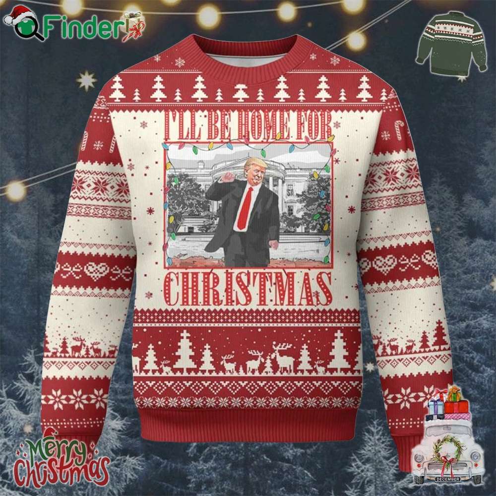 Funny Xmas Trump Ugly Christmas Sweater Vintage Santa Ill Be Home For Christmas Daddys Home Pajamas Funny Xmas Trump Ugly Christmas Sweater Vintage Santa Ill Be Home For Christmas Daddys Home Pajamas