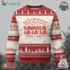 Funny Xmas Kamala Ugly Christmas Sweater Deck The Halls With Female Leaders Harris President