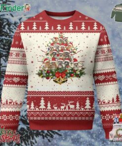 Funny Xmas Pitbull Ugly Christmas Sweater Merry Pitmas Christmas Tree Dog Lover