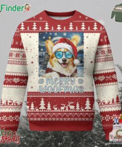 Funny Xmas Corgi Ugly Christmas Sweater Merry Woofmas Christmas Starry Night Dog Lover