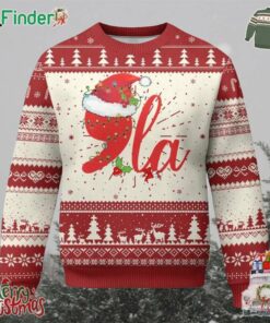 Funny Xmas Kamala Ugly Christmas Sweater Comma La Harris Santa Hat