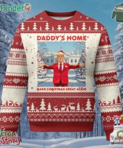 Xmas Trump Ugly Christmas Sweater Daddys Home Make Christmas Great Again