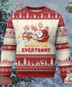 Funny Xmas Moo Deng For Everyone Ugly Christmas Sweater Cute Baby Hippo Santa Reindeer