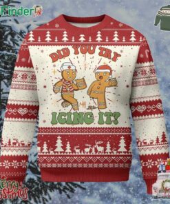 Nurse Christmas Ugly Christmas Sweater Did You Try Icing It Funny Saying
