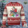 Funny Xmas Lgbt Ugly Christmas Sweater Rainbow Flag Santa Riding Dinosaur