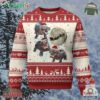 Funny Xmas Moo Deng Ugly Christmas Sweater Baby Hippo Santa Sleigh Galaxy Outer Space