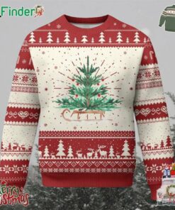 Merry And Bright Christmas Sleigh Ugly Christmas Sweater