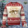 Nakatomi Plaza Christmas Party Ugly Christmas Sweater American Patriotic Gold Holly Wreath Machine Gun