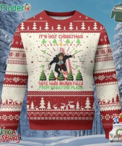 Xmas Nakatomi Plaza Ugly Christmas Sweater Its Not Christmas Until Hans Gruber Falls
