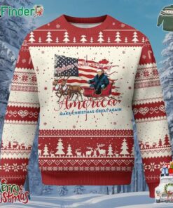 Xmas Trump Ugly Christmas Sweater Believe In The Magic Of America Make Christmas Great Again