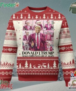 Xmas Trump Ugly Christmas Sweater Pink Trump Era Make Christmas Great Again