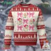 Vintage Pink Christmas Coquette Bow Ugly Christmas Sweater Santa Claus Festive Xmas Viber