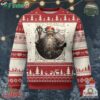 Viking Xmas Ugly Christmas Sweater Deck Valhalla With Skulls Of Glory Santa Yule