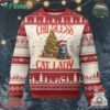 Xmas Childless Cat Lady Ugly Christmas Sweater Funny Cat Christmas Light Tree