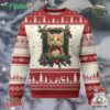 Xmas Cat Ugly Christmas Sweater Vintage Kitten Royal Victorian Holly Wreath