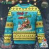 Tropical Xmas Ugly Christmas Sweater Sandy And Bright Santa At The Beach