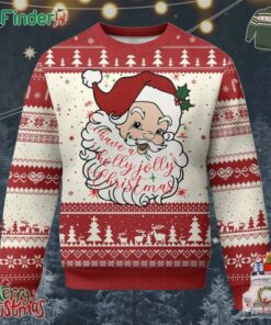 Vintage Christmas Santa Claus Face Xmas Funny Old Fashioned Ugly Christmas Sweater