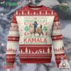 Xmas Childless Cat Lady For Kamala Ugly Christmas Sweater Funny Santa Cat Voting Harris 2024