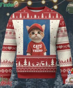 Trump Cat Ugly Christmas Sweater Cute Cats For Trump American President