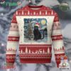 Xmas Black Cat Ugly Christmas Sweater Meowy Catmas Starry Night Santa Cat