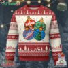 Retro Groovy Merry Christmas Ornament Ho Ho Ho Ugly Christmas Sweater