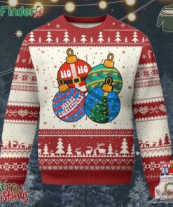 Retro Groovy Merry Christmas Ornament Ho Ho Ho Ugly Christmas Sweater