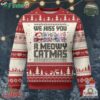 Xmas Cute Cat Ugly Christmas Sweater We Hiss You A Meowy Catmas