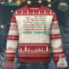 Xmas Fishing Ugly Christmas Sweater Merry Fishmas Fisherman American Flag