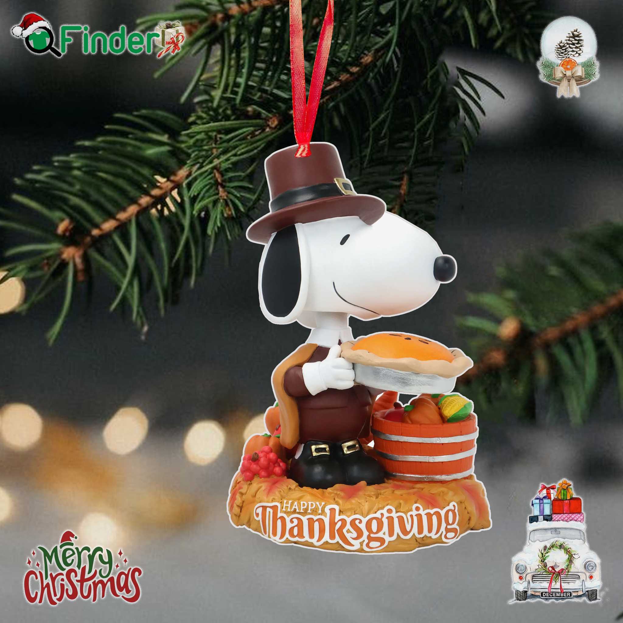 Snoopy Peanuts Thanksgiving Ornament Snoopy Peanuts Thanksgiving Ornament