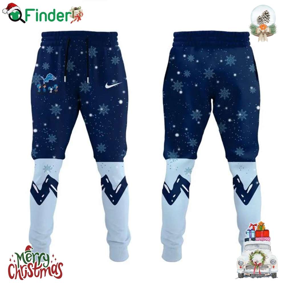 Detroit Lions Cheer Christmas Night With Peanuts And Snoopy Hoodie Long Pants Detroit Lions Cheer Christmas Night With Peanuts And Snoopy Hoodie Long Pants