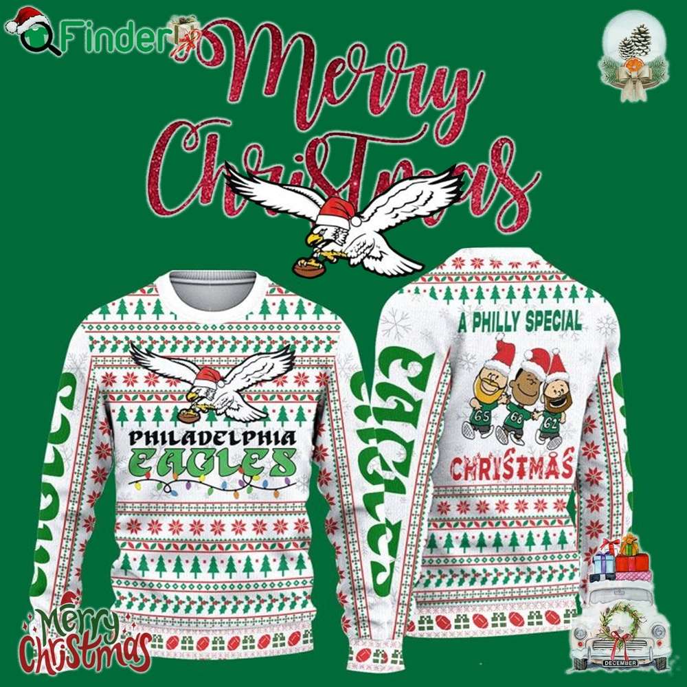 Philadelphia Eagles 2024 Christmas Chill Guy Ugly Sweater Philadelphia Eagles 2024 Christmas Chill Guy Ugly Sweater