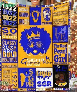 Sigma Gamma Rho Classy Sassy Bold Beautiful Fleece Blanket Quilt