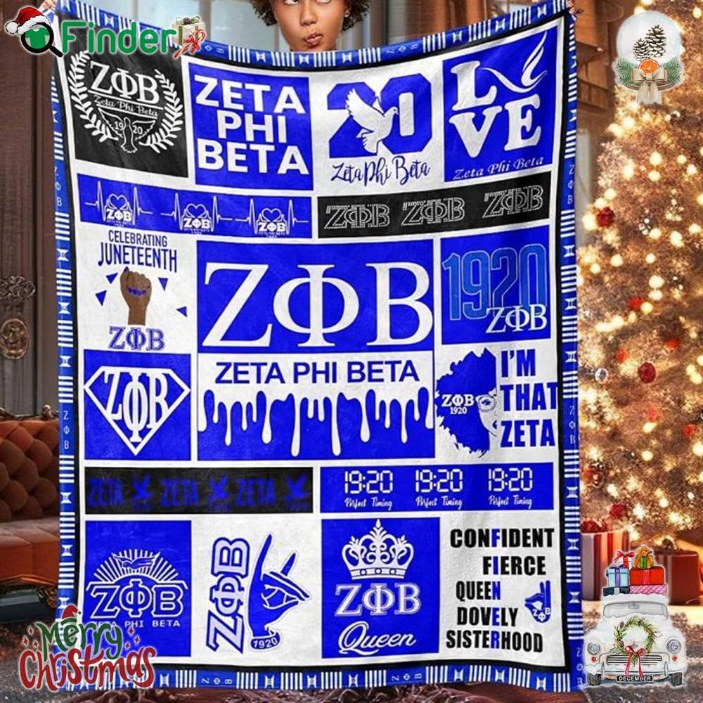 Zeta Phi Beta Confident Fierce Queen Dovely Sisterhood Fleece Blanket Quilt Zeta Phi Beta Confident Fierce Queen Dovely Sisterhood Fleece Blanket Quilt