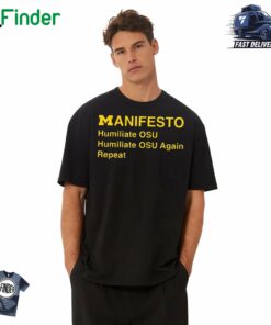 Dave Portnoy Wearing Manifesto Humiliate Osu Again Repeat Shirt