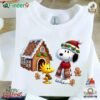 Snoopy Christmas And Woodstock Gingerbread House T-shirt